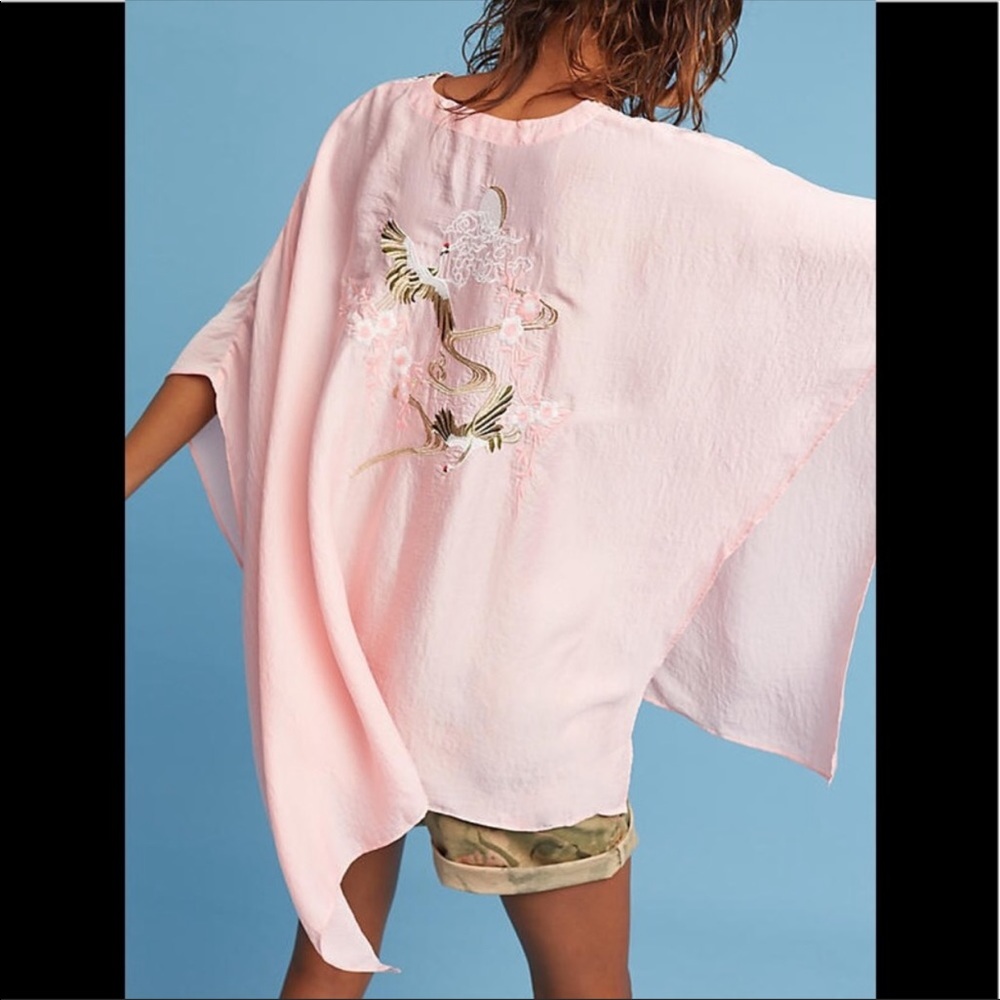 Anthropologie Floreat June Embroidered Poncho